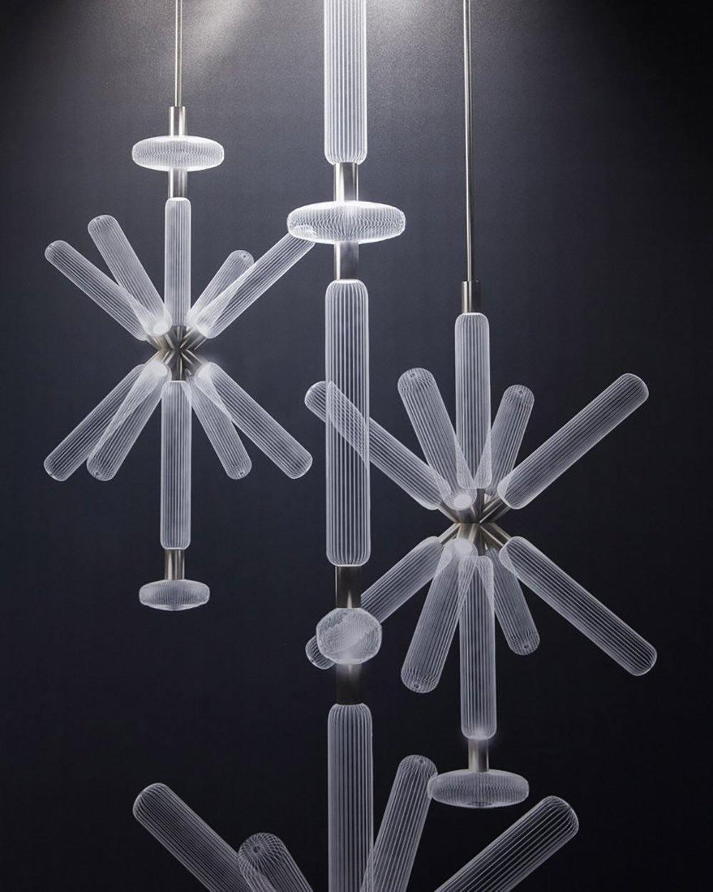 Tika Pendant Lamp Crystal Cylinder Cipher Contemporary-Neutral Decor