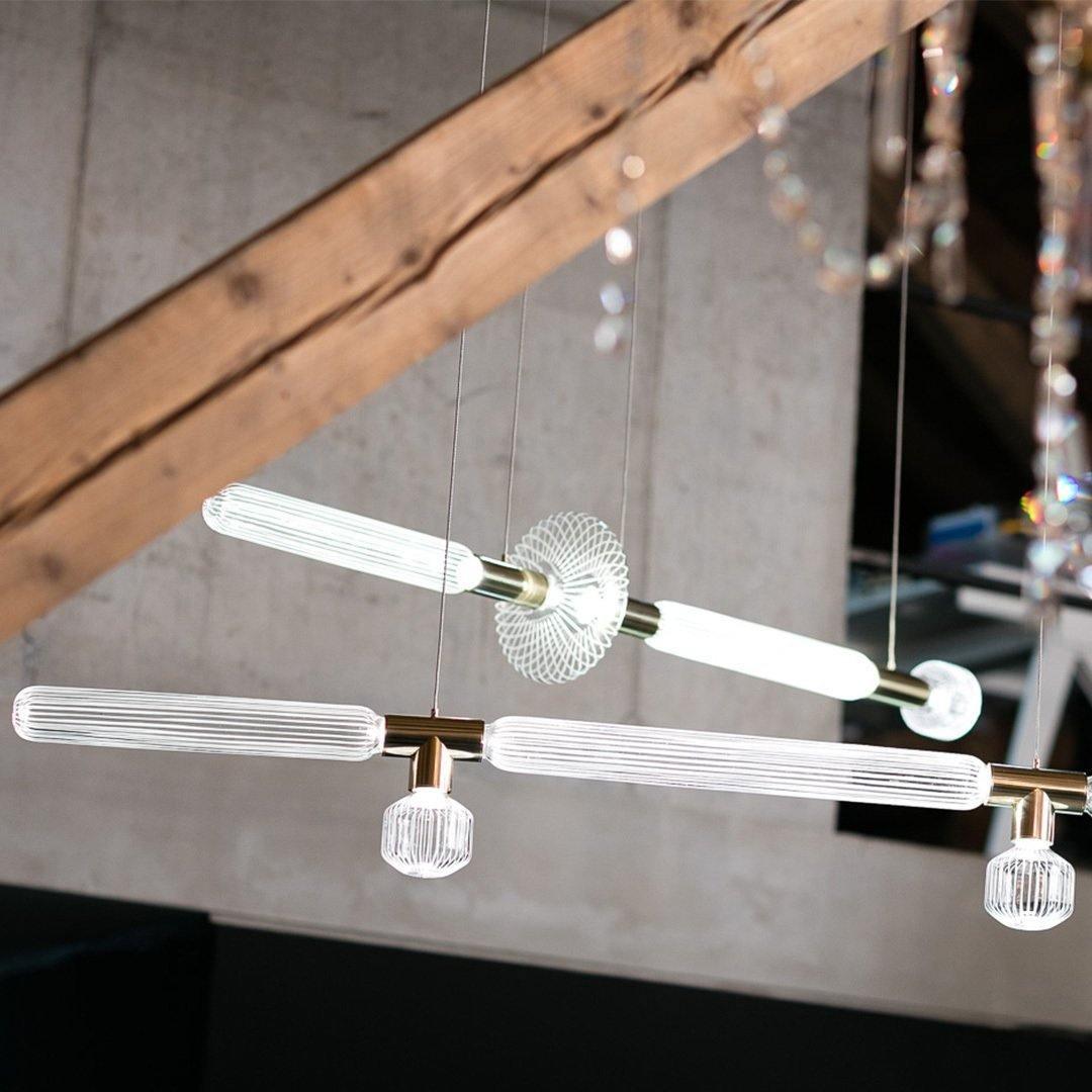 Tika Pendant Lamp Crystal Cylinder Cipher Contemporary-Neutral Decor