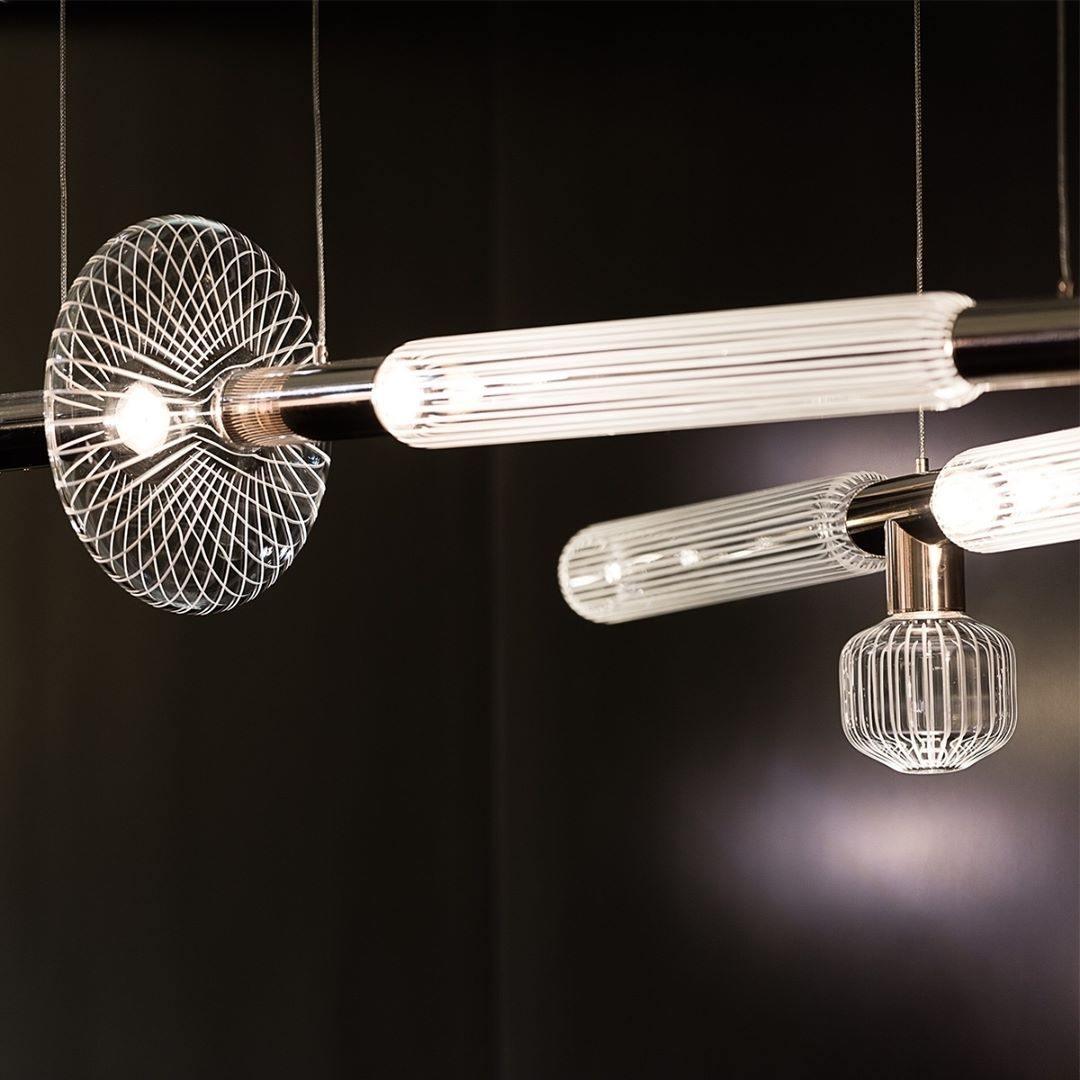 Tika Pendant Lamp Crystal Cylinder Cipher Contemporary-Neutral Decor
