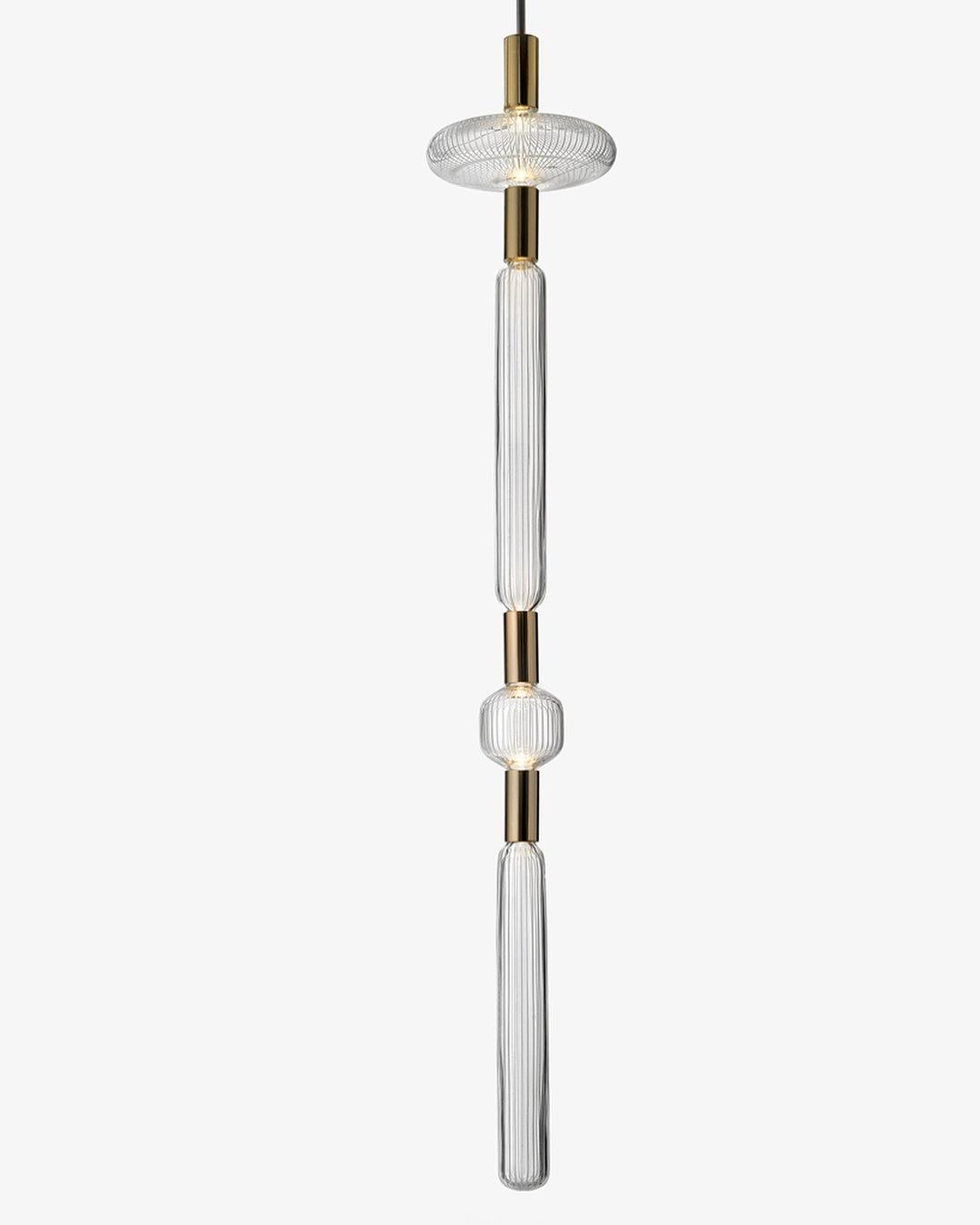 Tika Pendant Lamp Crystal Cylinder Cipher Contemporary-Neutral Decor