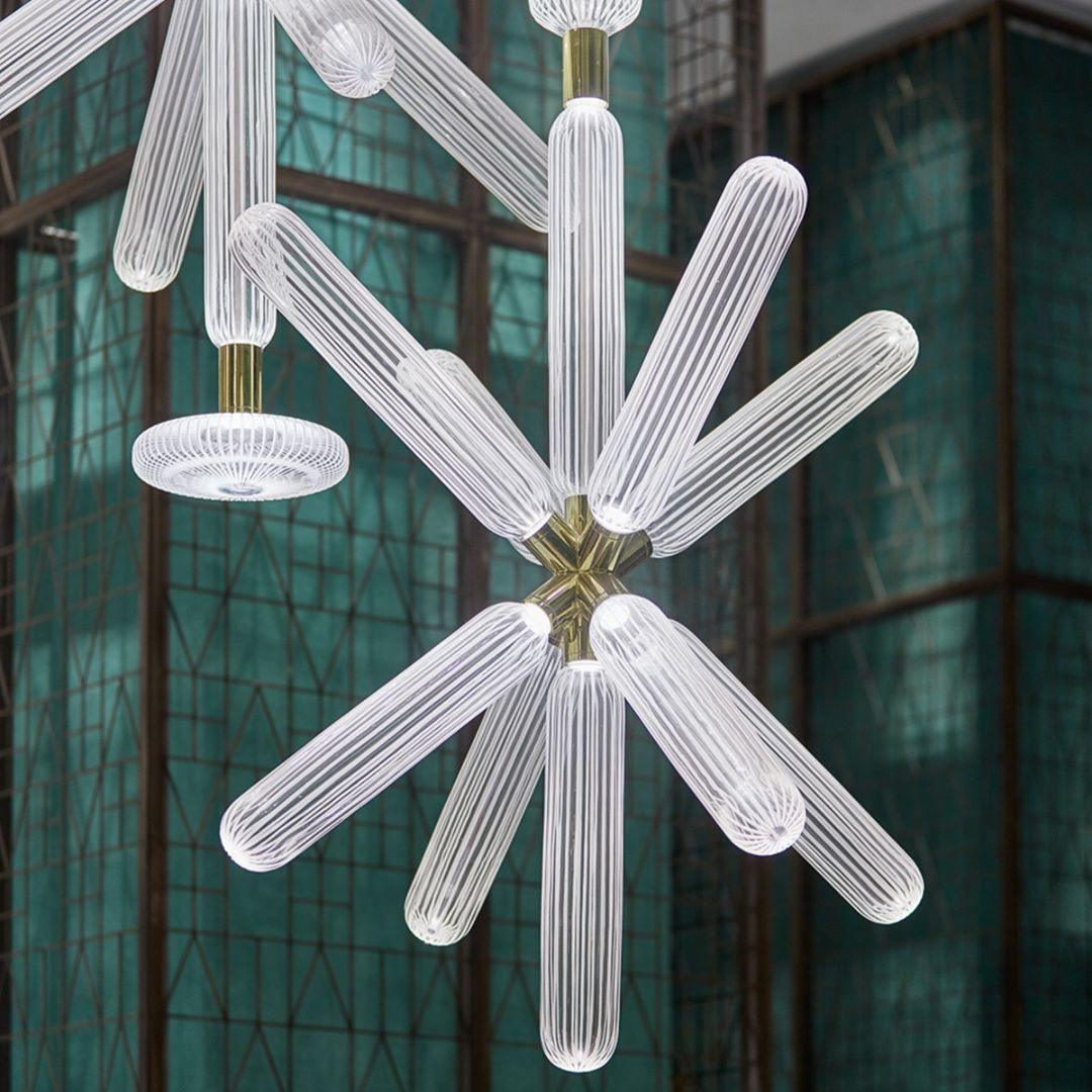 Tika Pendant Lamp Crystal Cylinder Cipher Contemporary-Neutral Decor