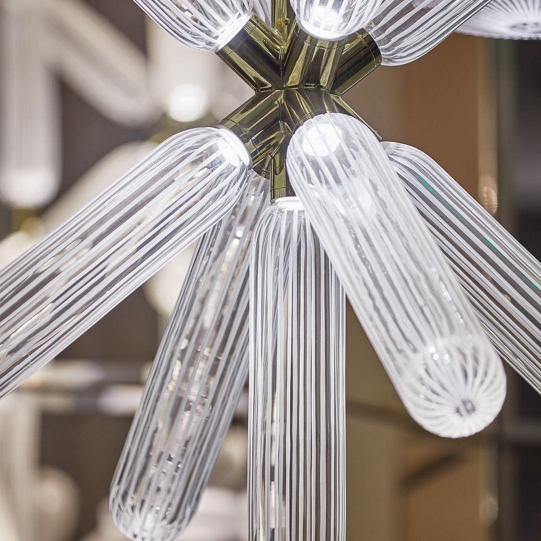 Tika Pendant Lamp Crystal Cylinder Cipher Contemporary-Neutral Decor