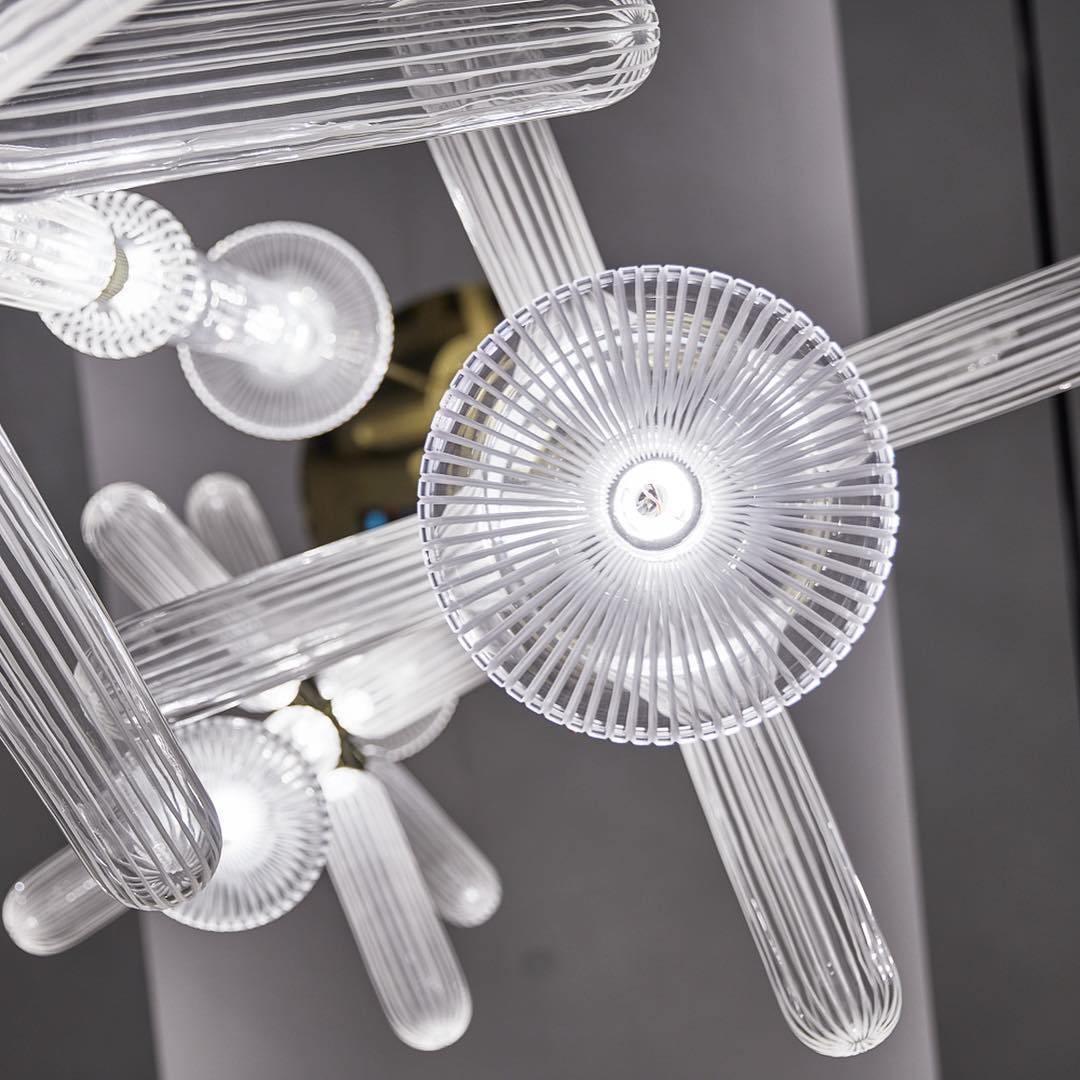 Tika Pendant Lamp Crystal Cylinder Cipher Contemporary-Neutral Decor