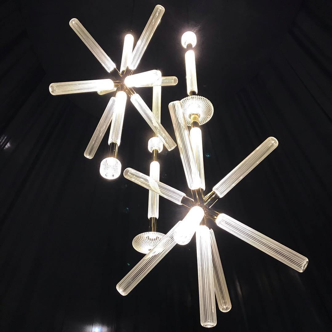 Tika Pendant Lamp Crystal Cylinder Cipher Contemporary-Neutral Decor