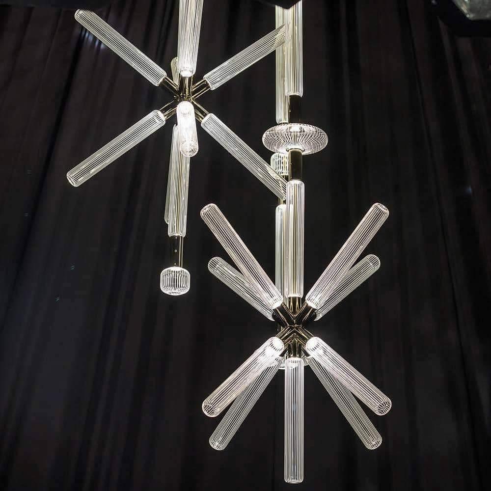 Tika Pendant Lamp Crystal Cylinder Cipher Contemporary-Neutral Decor