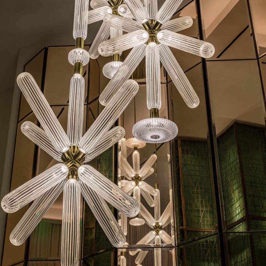 Tika Pendant Lamp Crystal Cylinder Cipher Contemporary-Neutral Decor