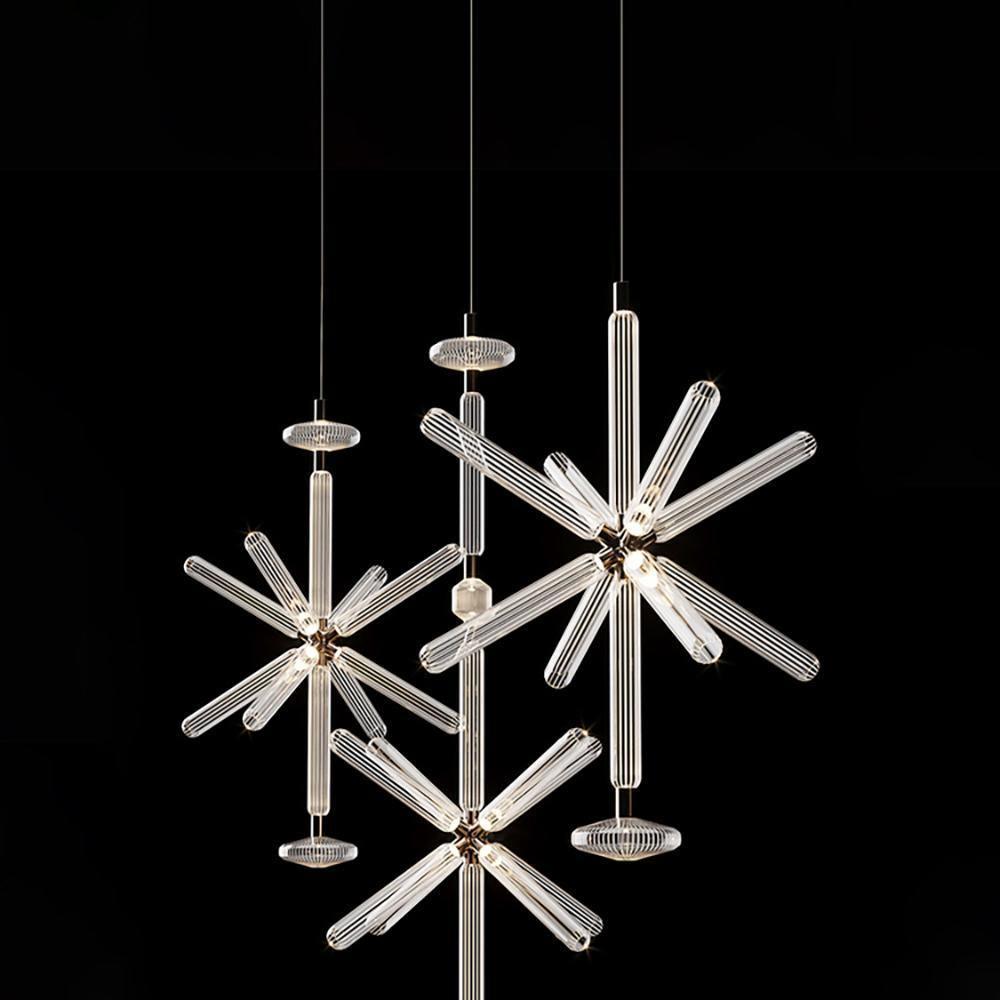 Tika Pendant Lamp Crystal Cylinder Cipher Contemporary-Neutral Decor