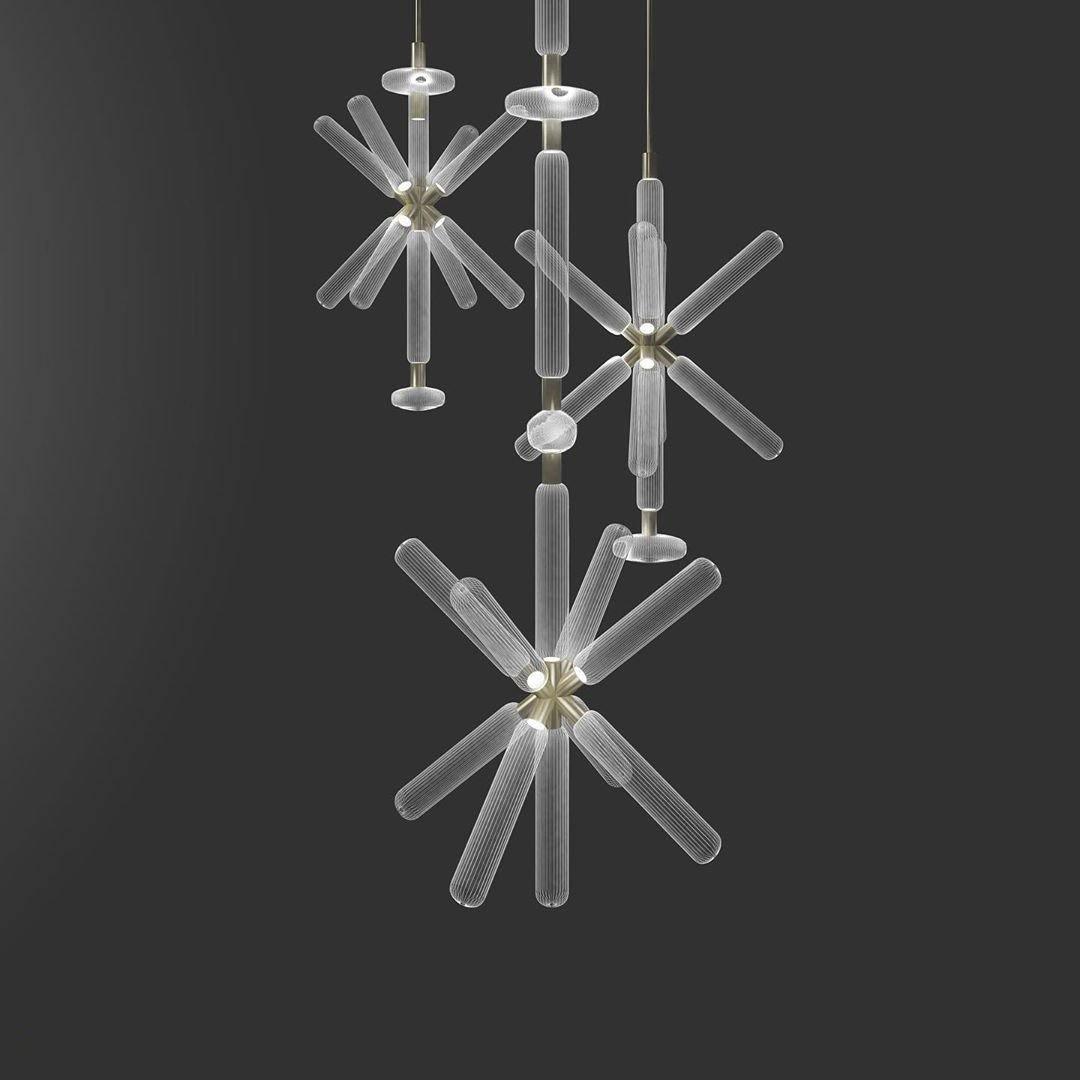 Tika Pendant Lamp Crystal Cylinder Cipher Contemporary-Neutral Decor