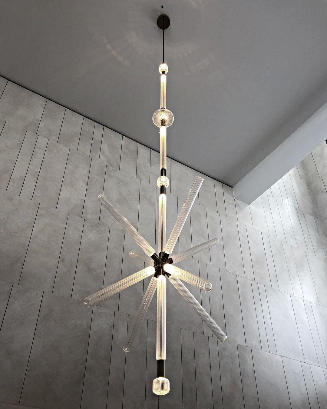Tika Pendant Lamp Crystal Cylinder Cipher Contemporary-Neutral Decor