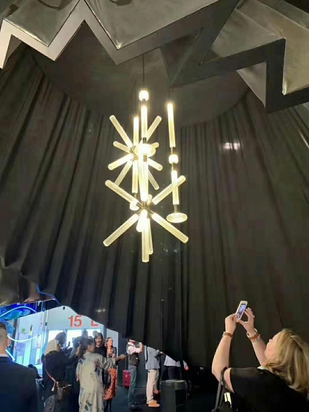 Tika Pendant Lamp Crystal Cylinder Cipher Contemporary-Neutral Decor
