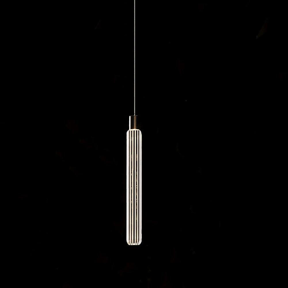 Tika Pendant Lamp Crystal Cylinder Cipher Contemporary-Neutral Decor