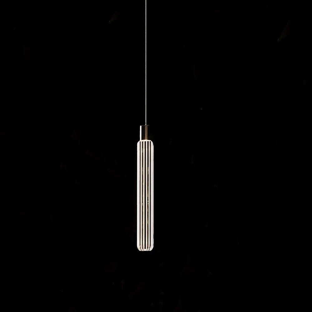 Tika Pendant Lamp Crystal Cylinder Cipher Contemporary-Neutral Decor