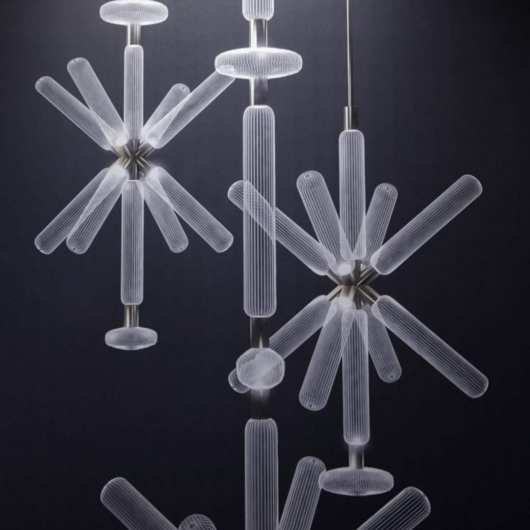 Tika Pendant Lamp Crystal Cylinder Cipher Contemporary-Neutral Decor