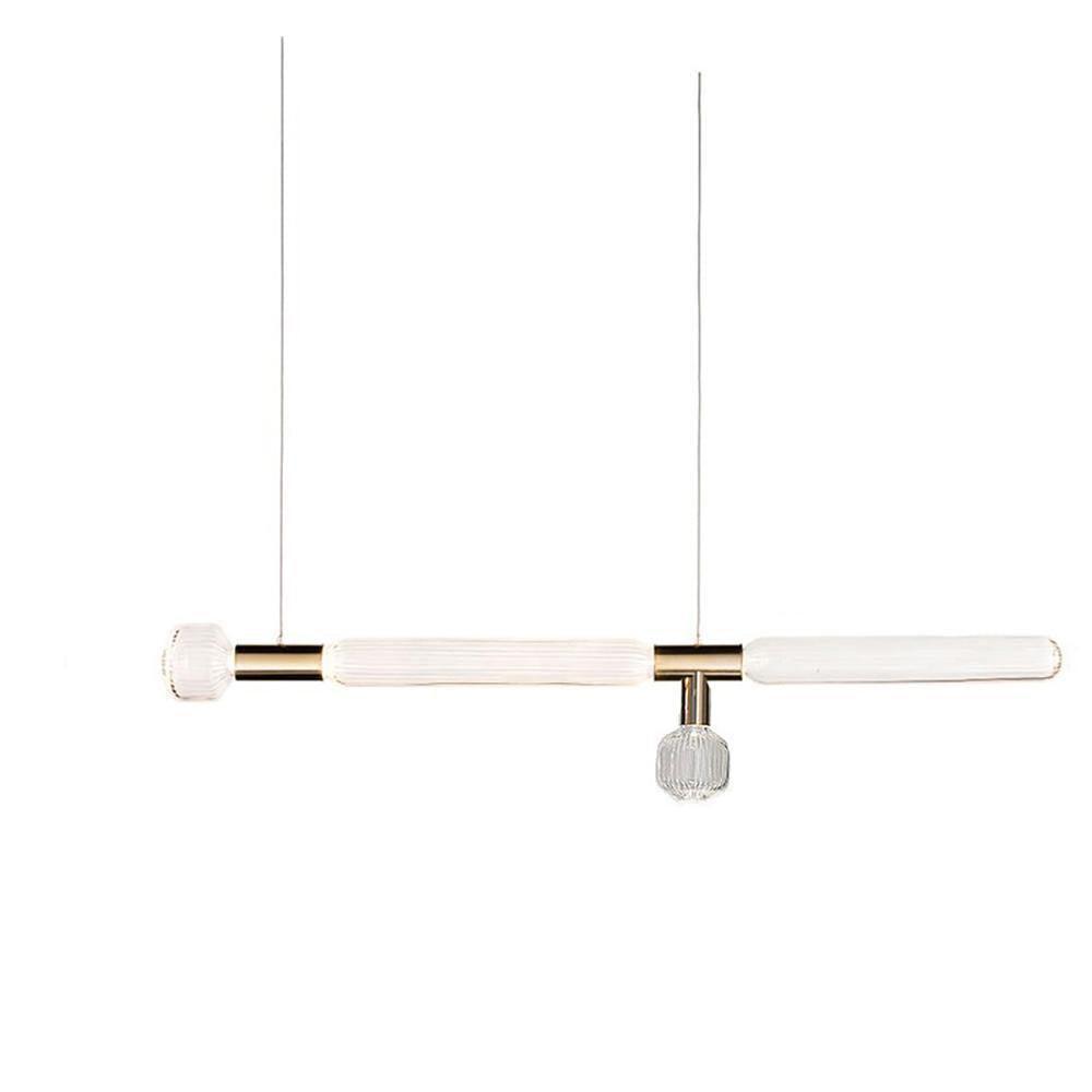 Tika Pendant Lamp Crystal Cylinder Cipher Contemporary-Neutral Decor