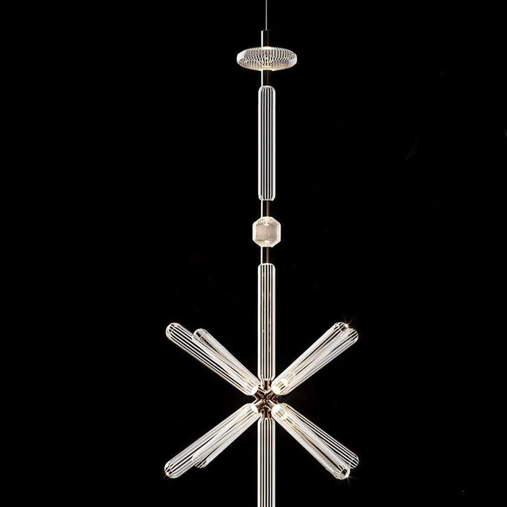 Tika Pendant Lamp Crystal Cylinder Cipher Contemporary-Neutral Decor