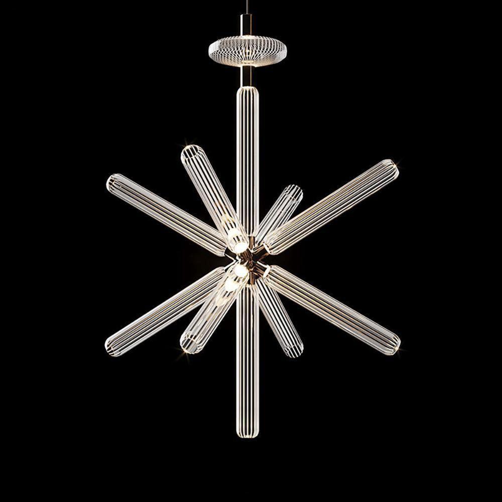 Tika Pendant Lamp Crystal Cylinder Cipher Contemporary-Neutral Decor