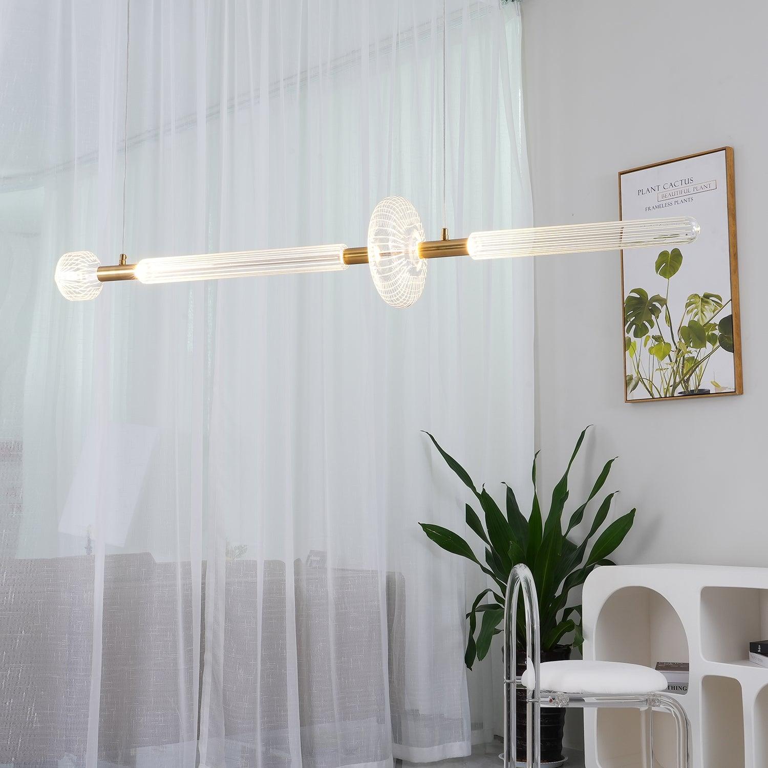 Tika Pendant Lamp Crystal Cylinder Cipher Contemporary-Neutral Decor