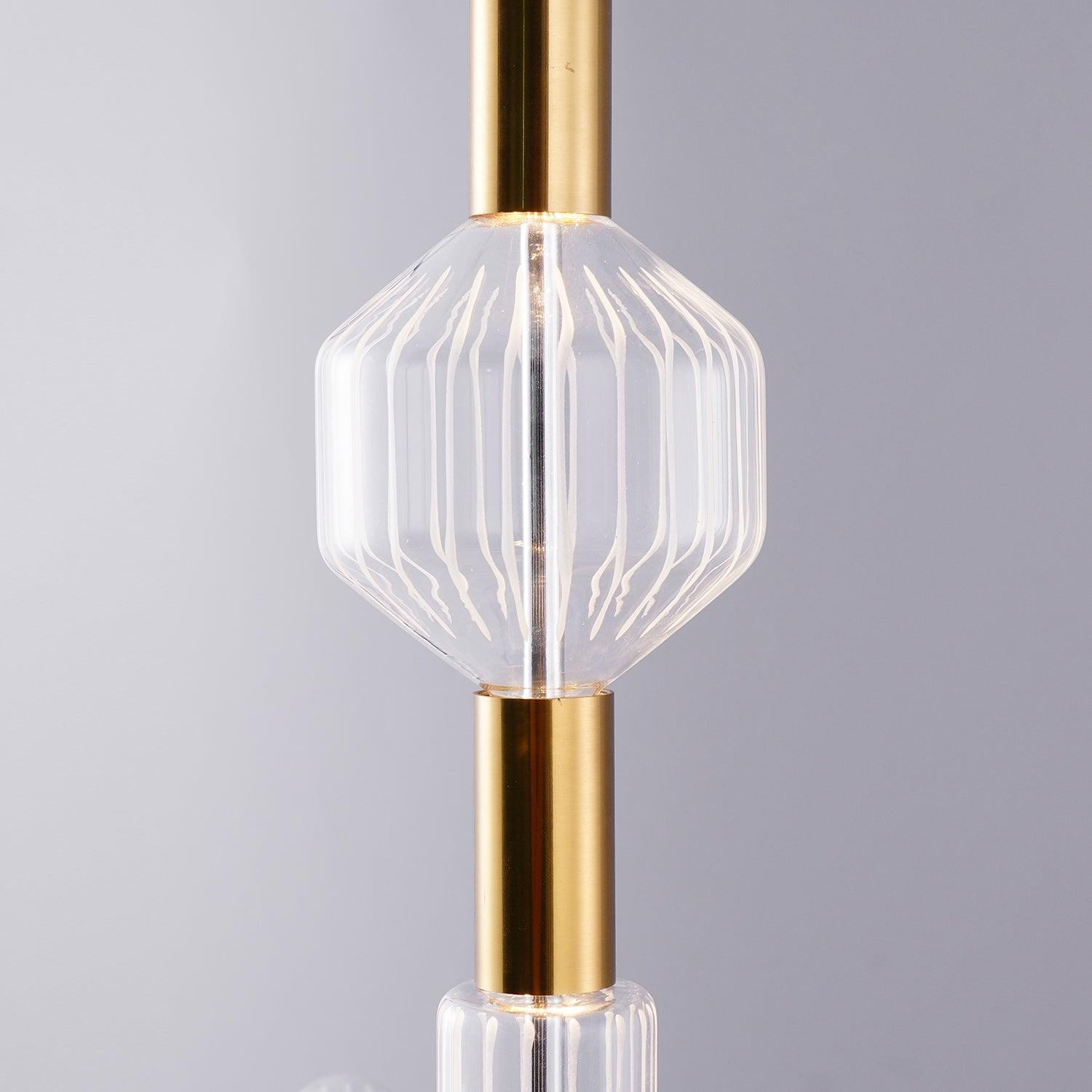 Tika Pendant Lamp Crystal Cylinder Cipher Contemporary-Neutral Decor