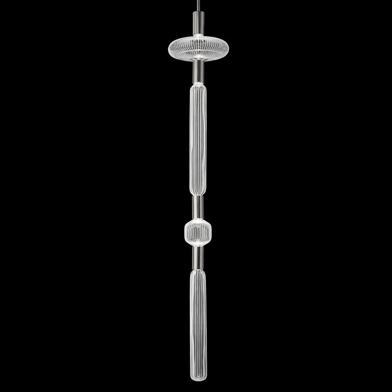 Tika Pendant Lamp Crystal Cylinder Cipher Contemporary-Neutral Decor