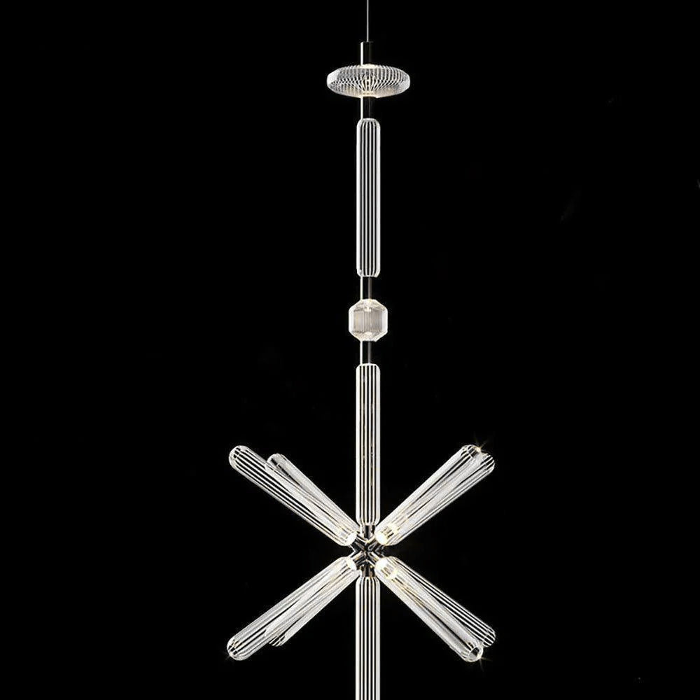 Tika Pendant Lamp Crystal Cylinder Cipher Contemporary-Neutral Decor
