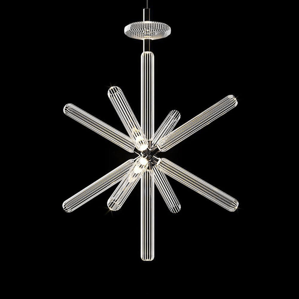 Tika Pendant Lamp Crystal Cylinder Cipher Contemporary-Neutral Decor
