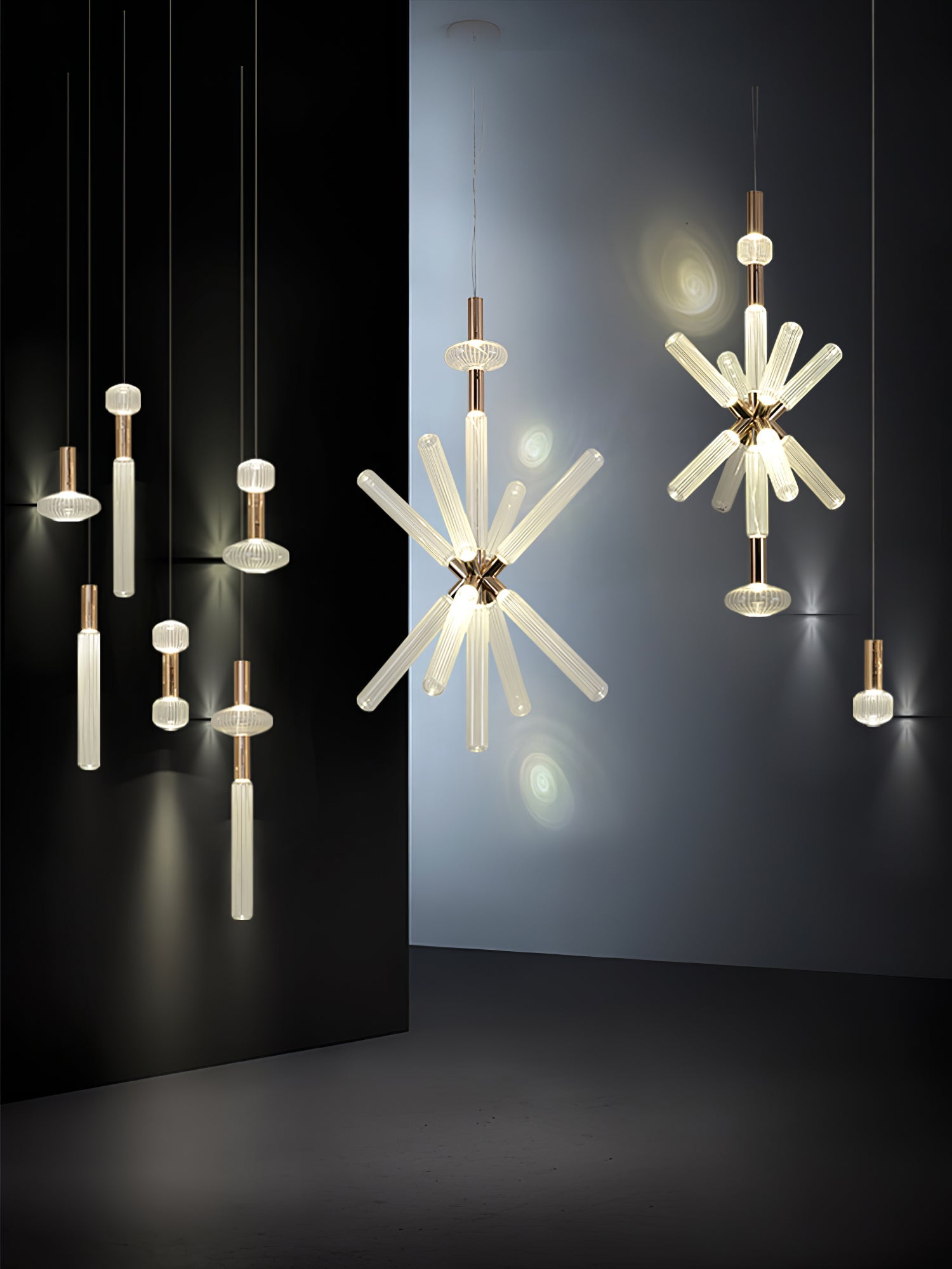 Tika Pendant Lamp Crystal Cylinder Cipher Contemporary-Neutral Decor