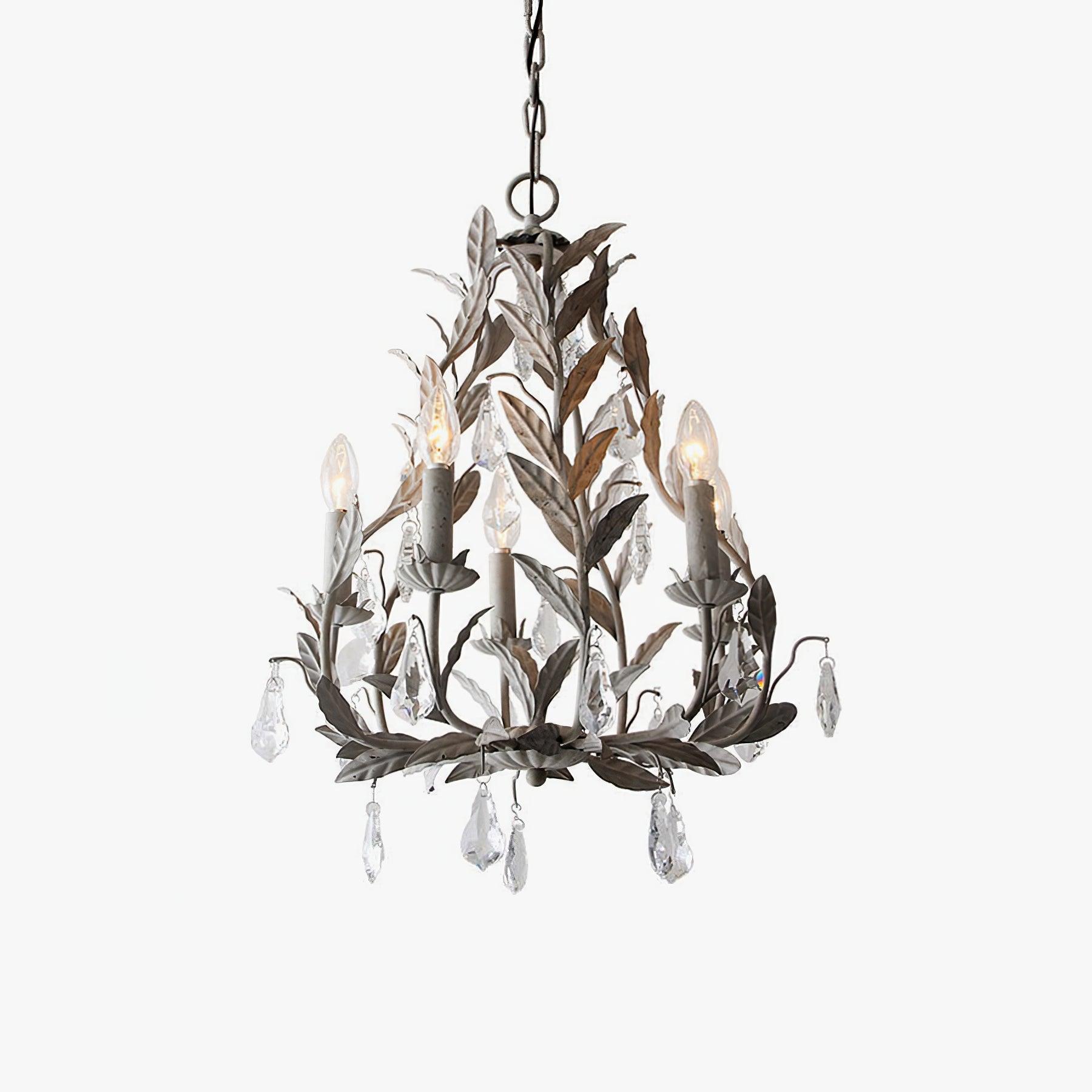 Sylvia Vintage Glass Chandelier-Neutral Decor
