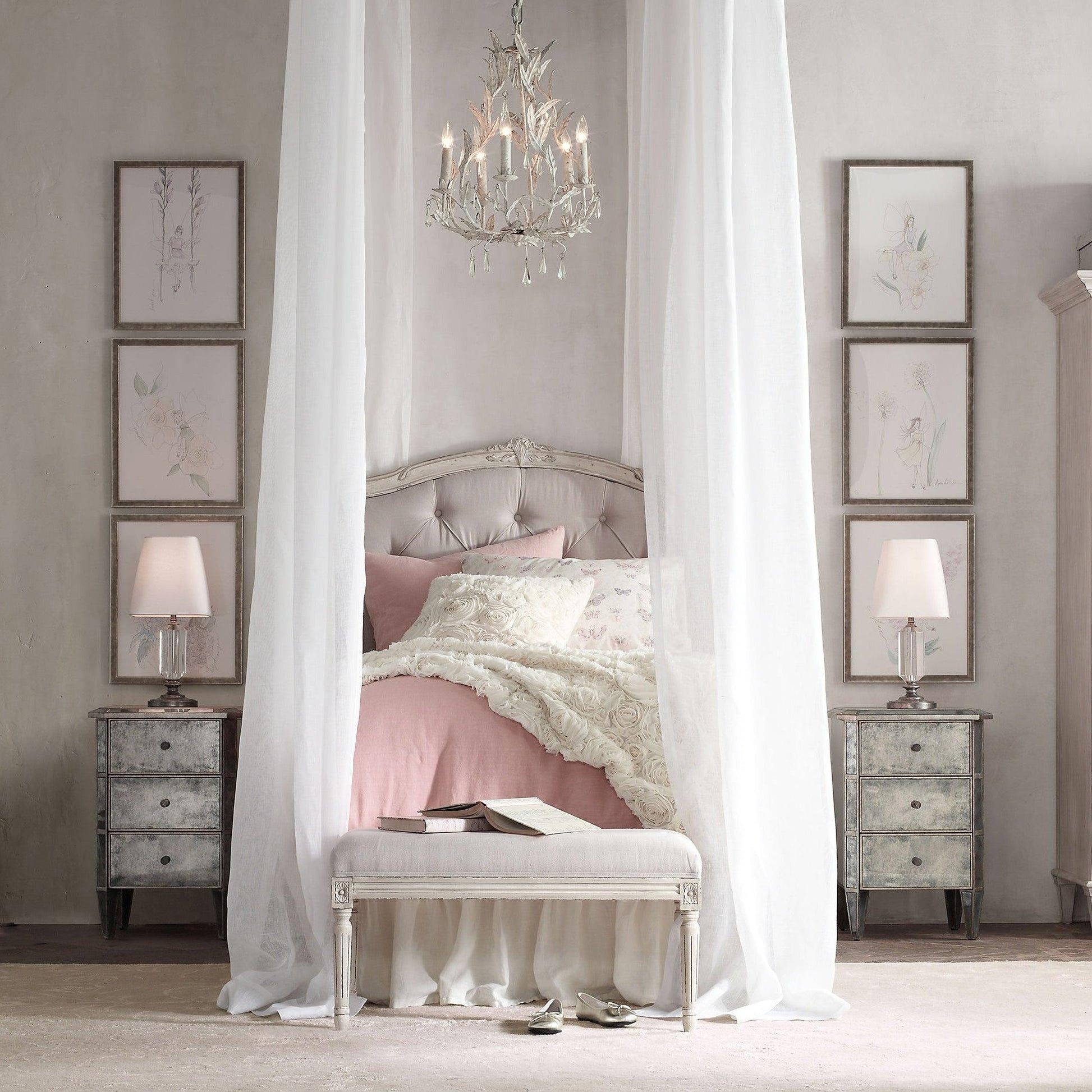 Sylvia Vintage Glass Chandelier-Neutral Decor