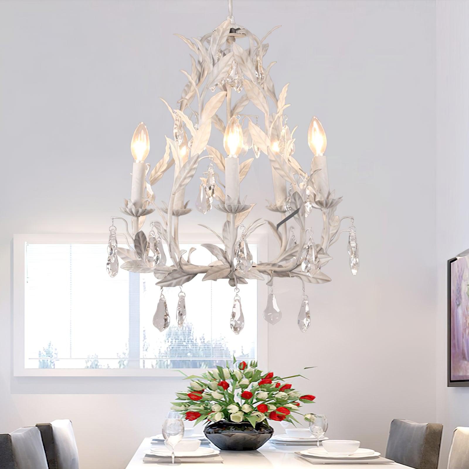 Sylvia Vintage Glass Chandelier-Neutral Decor