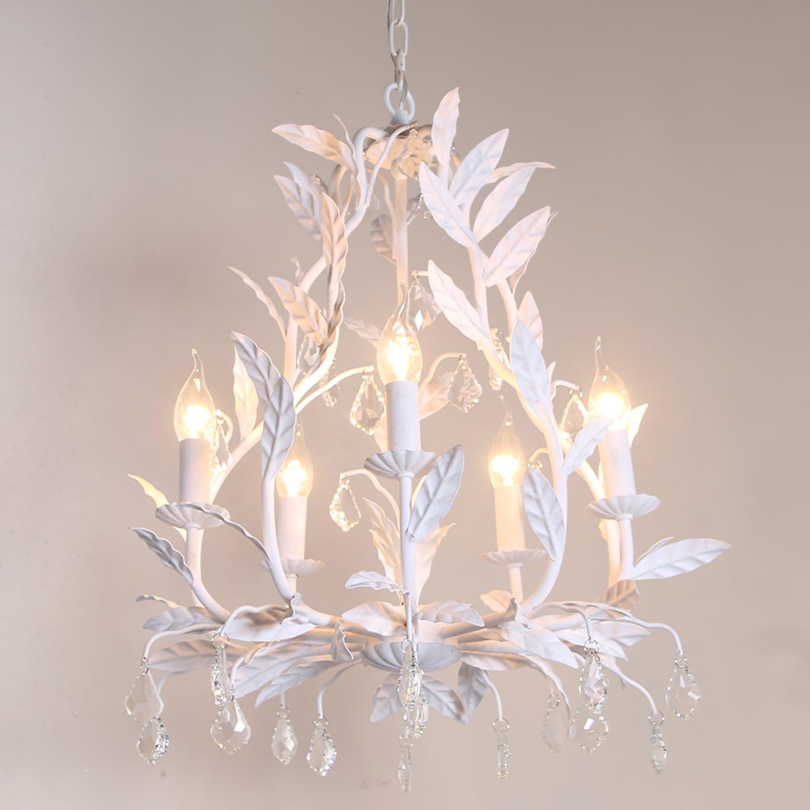 Sylvia Vintage Glass Chandelier-Neutral Decor