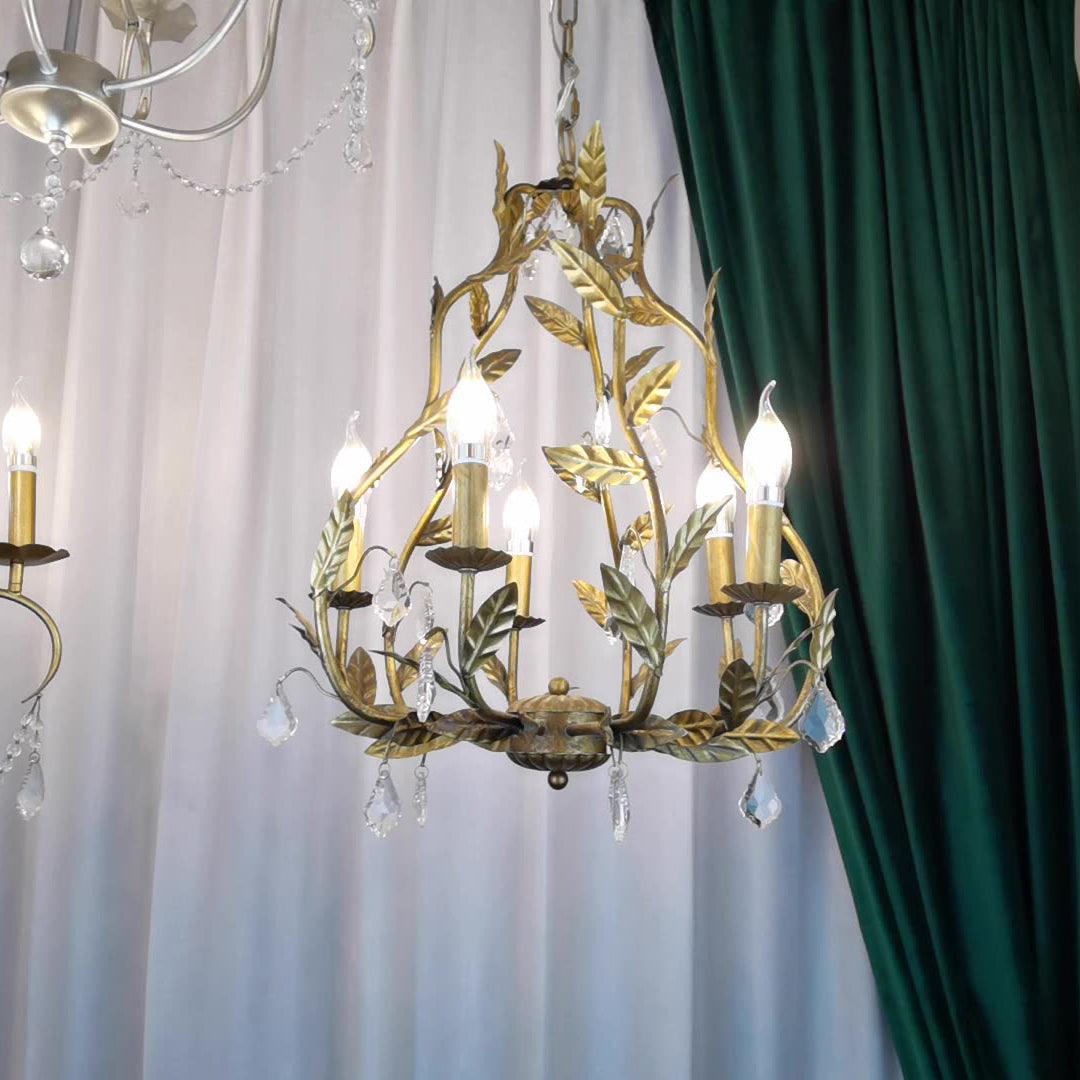 Sylvia Vintage Glass Chandelier-Neutral Decor