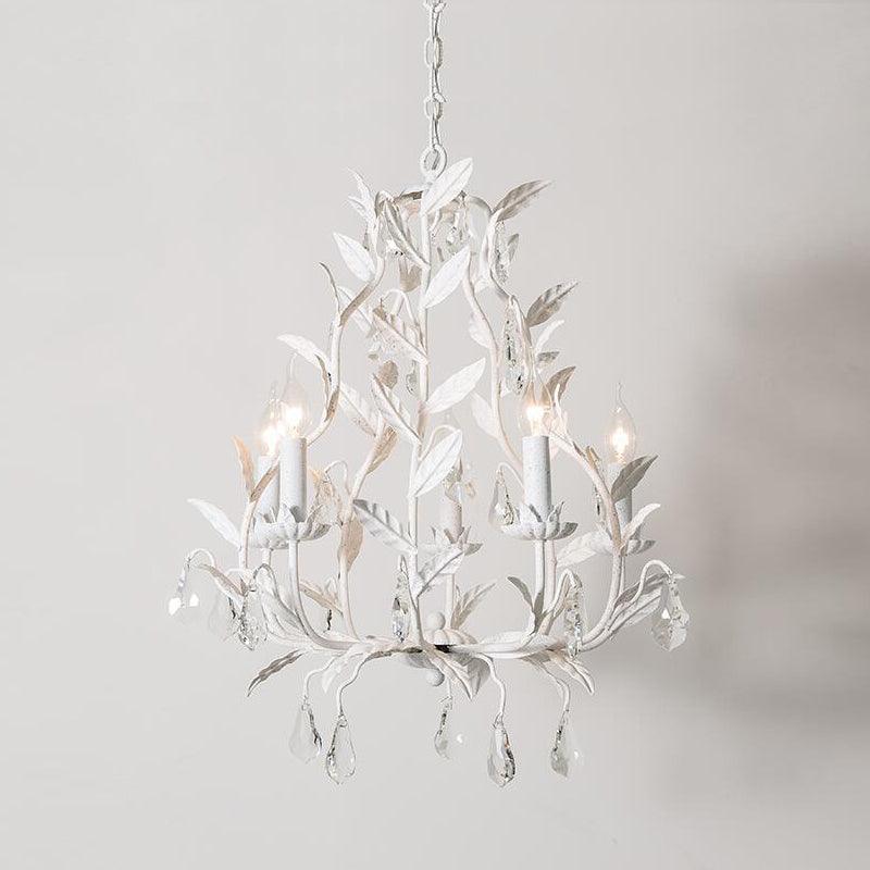 Sylvia Vintage Glass Chandelier-Neutral Decor