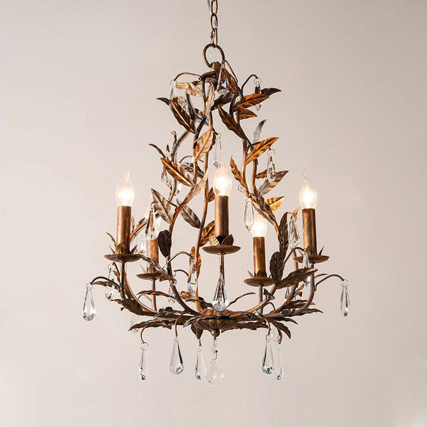 Sylvia Vintage Glass Chandelier-Neutral Decor