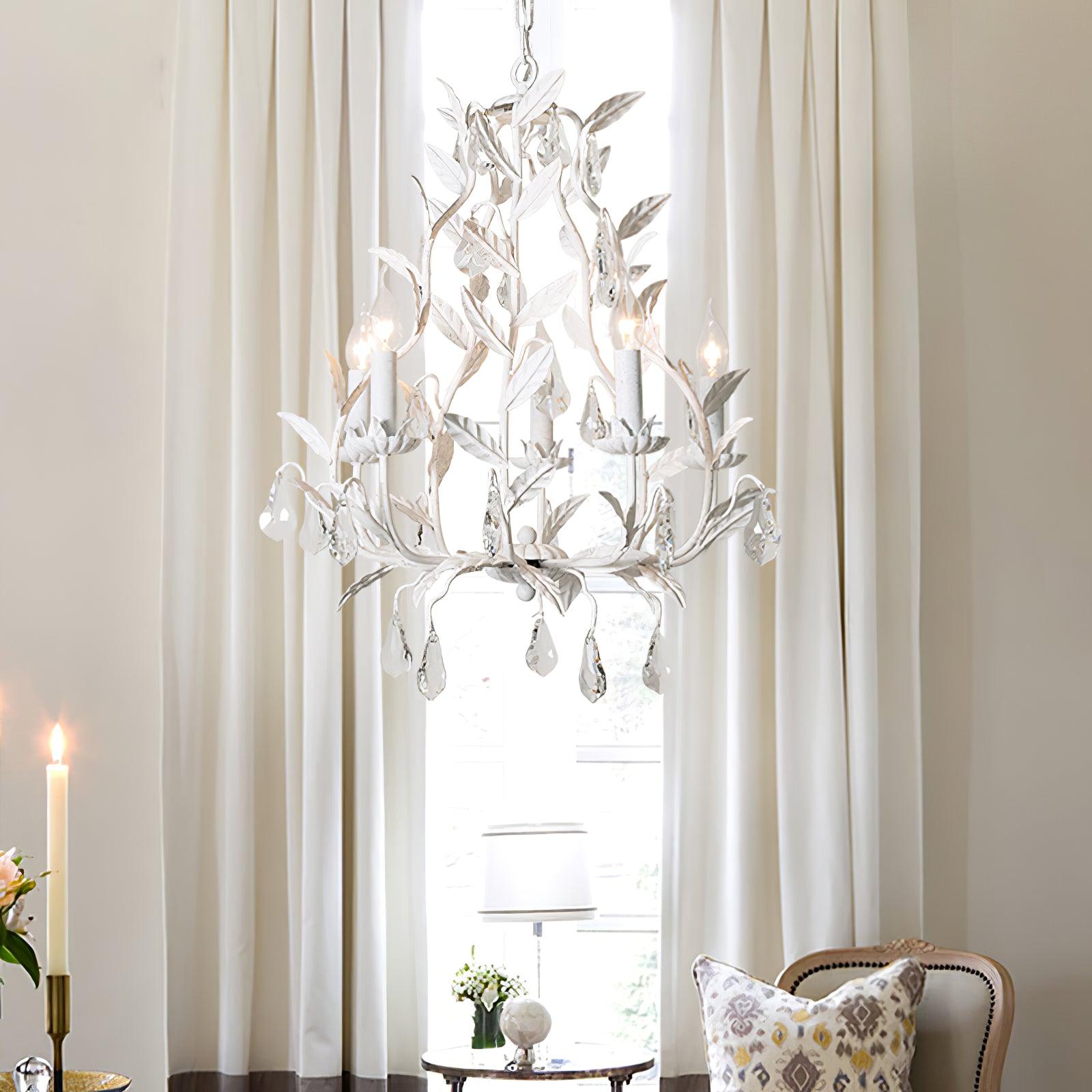 Sylvia Vintage Glass Chandelier-Neutral Decor