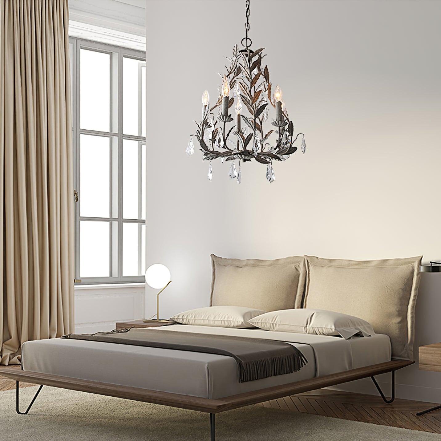 Sylvia Vintage Glass Chandelier-Neutral Decor