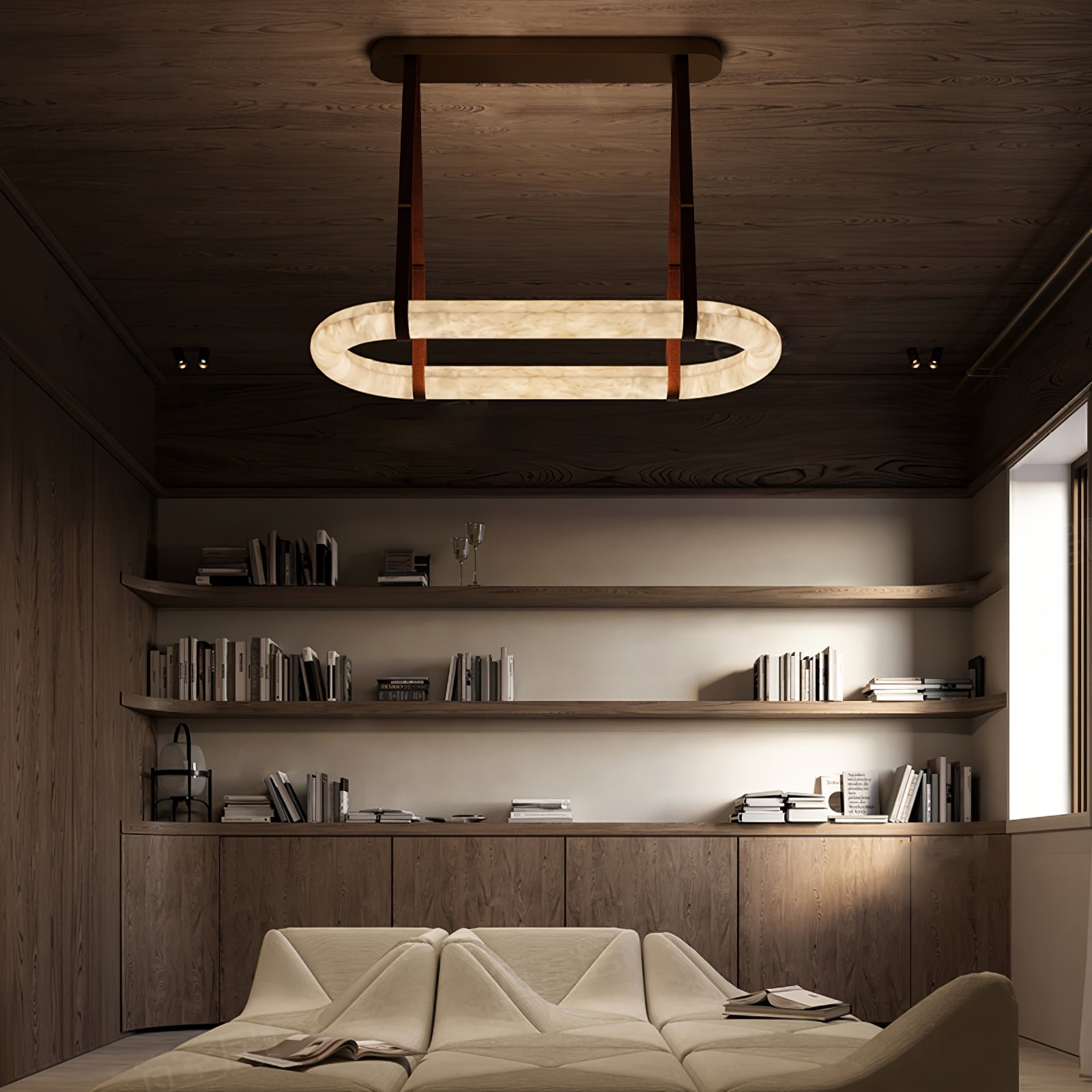 Nerina Alabaster Pendant Light-Neutral Decor