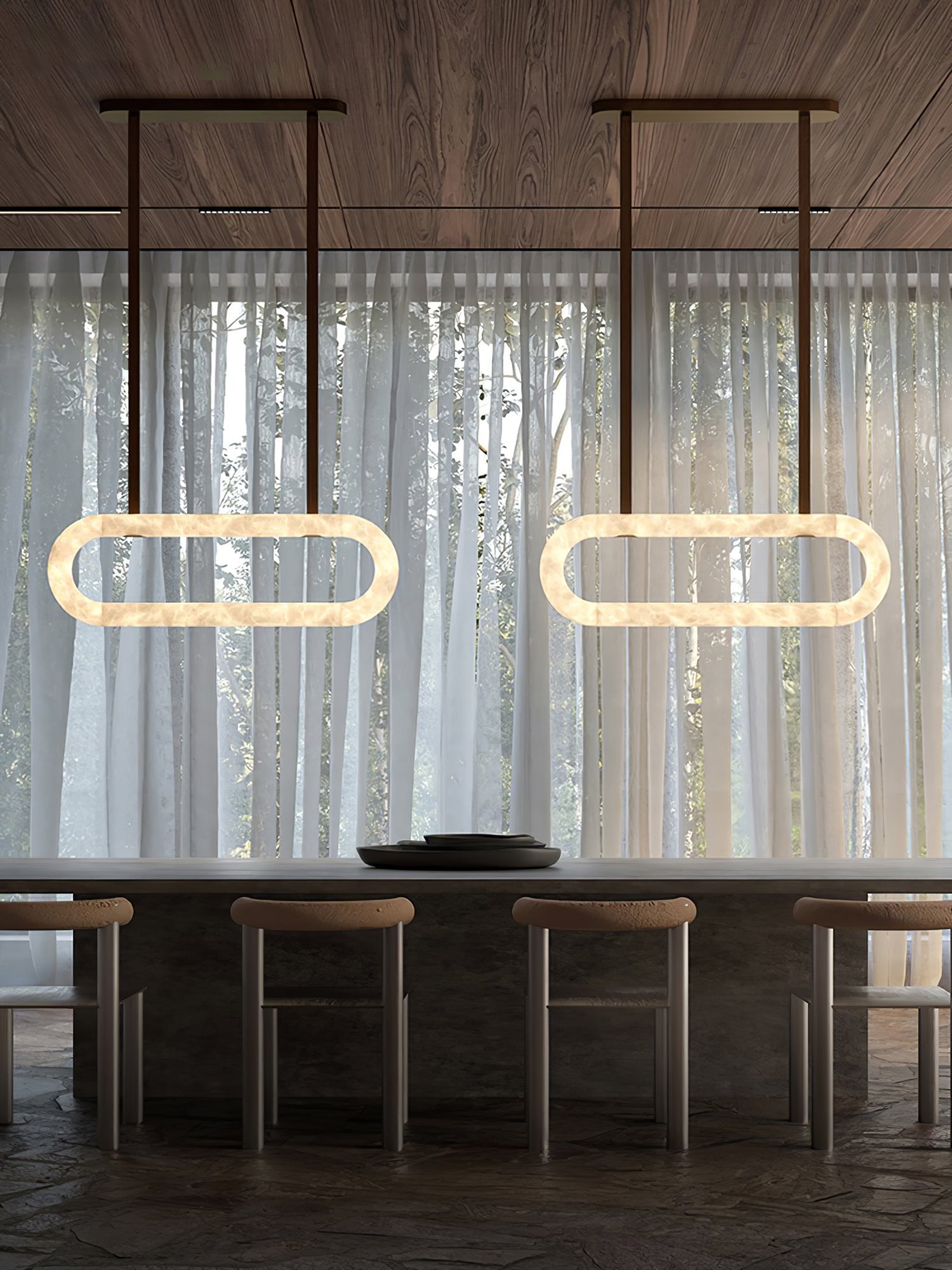 Nerina Alabaster Pendant Light-Neutral Decor