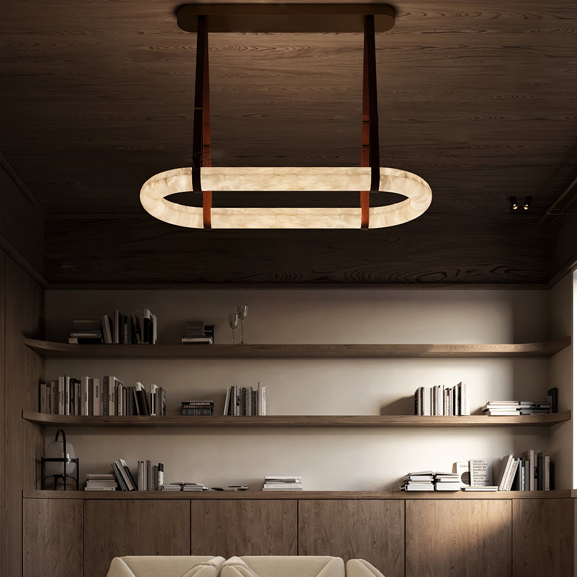 Nerina Alabaster Pendant Light-Neutral Decor