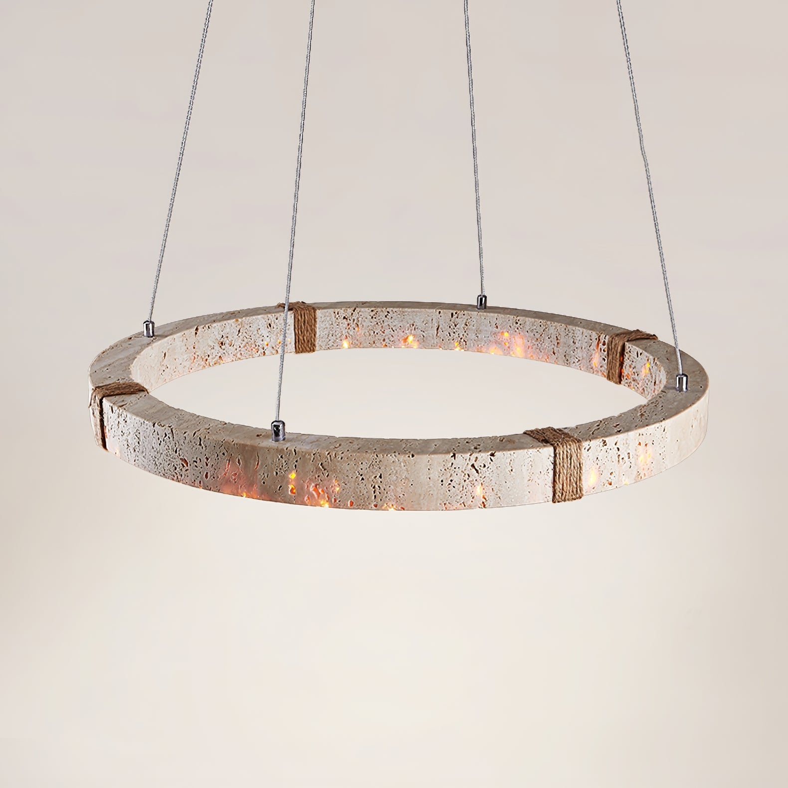 Alsilis Travertine Chandelier-Neutral Decor