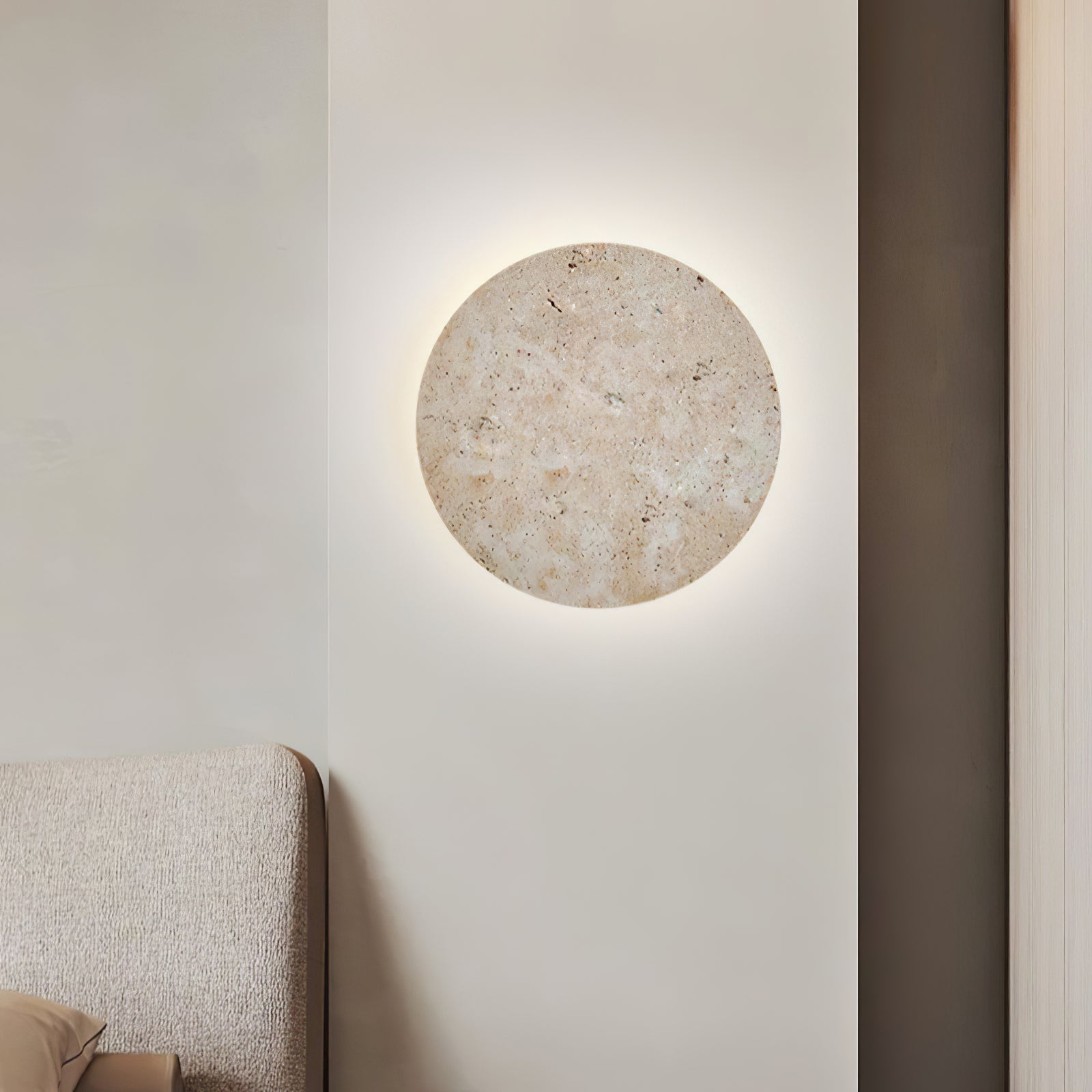 Aurzoren Minimalist Travertine Wall Light-Neutral Decor