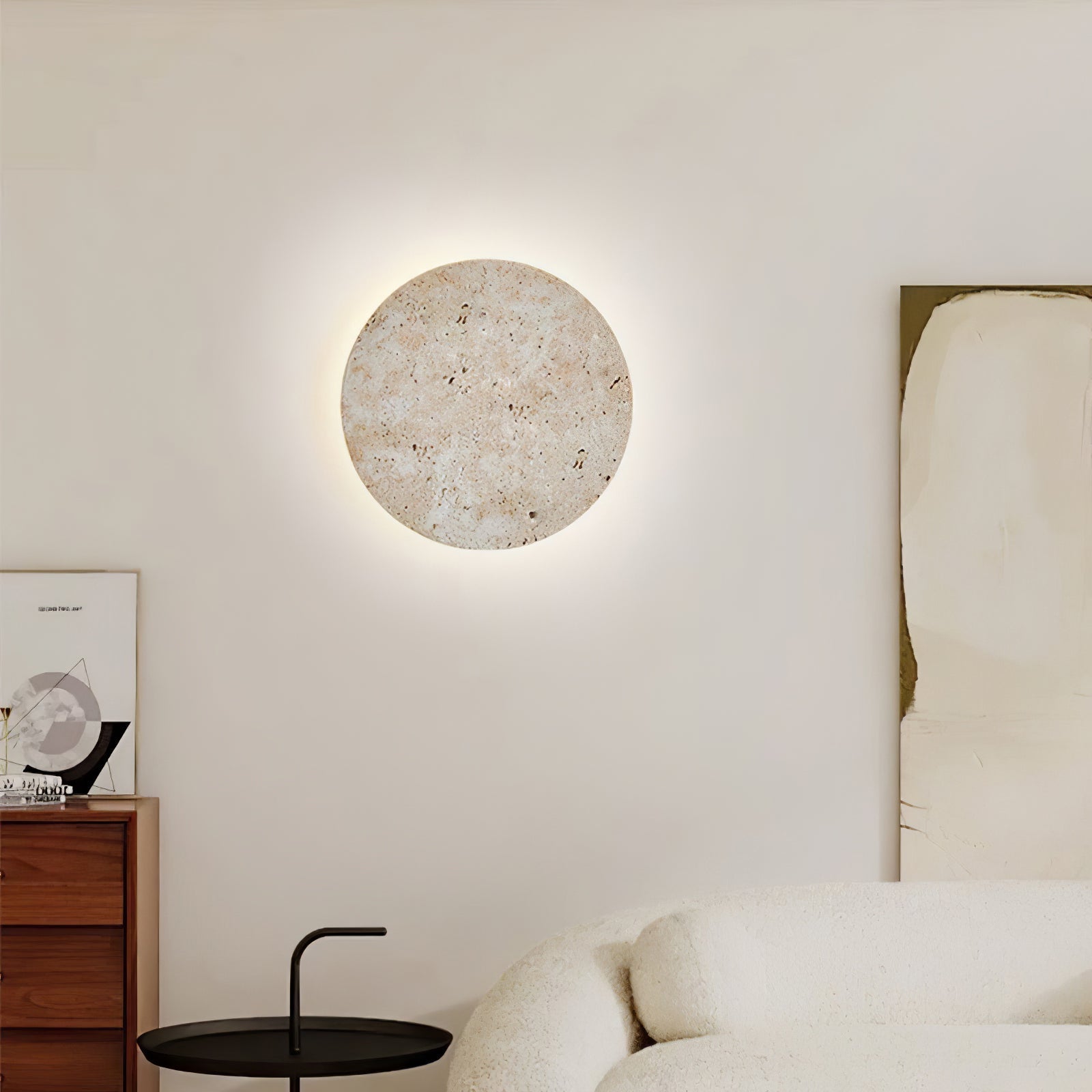 Aurzoren Minimalist Travertine Wall Light-Neutral Decor
