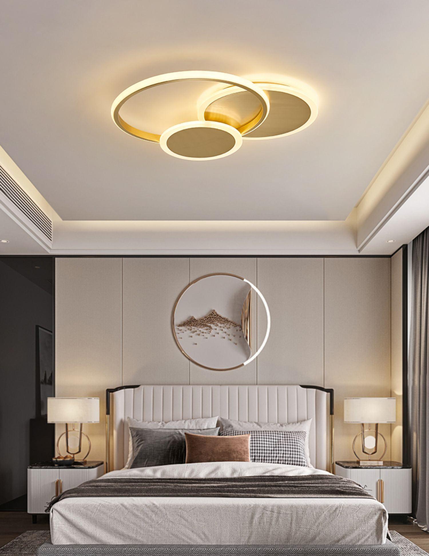 Insk Art Circles LED Ceiling Light-Neutral Decor