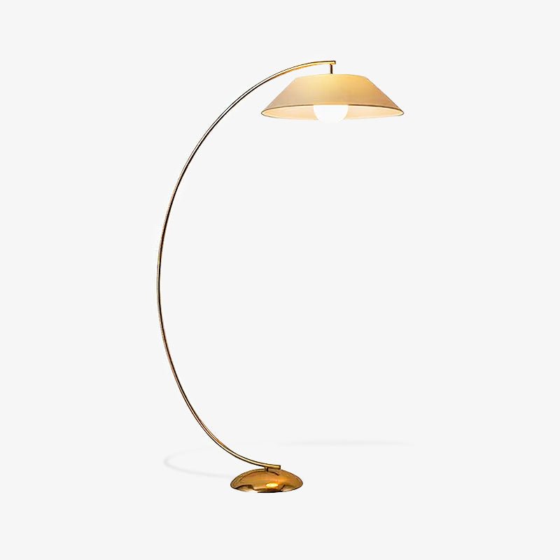 Veradin Steel Fabric Floor Lamp-Neutral Decor