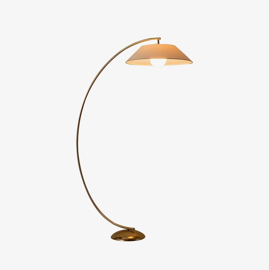 Veradin Steel Fabric Floor Lamp-Neutral Decor