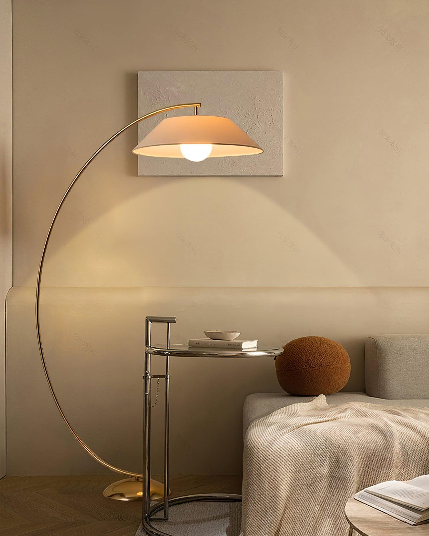 Veradin Steel Fabric Floor Lamp-Neutral Decor