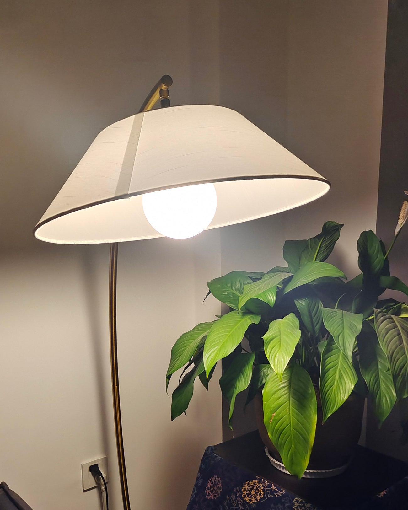 Veradin Steel Fabric Floor Lamp-Neutral Decor