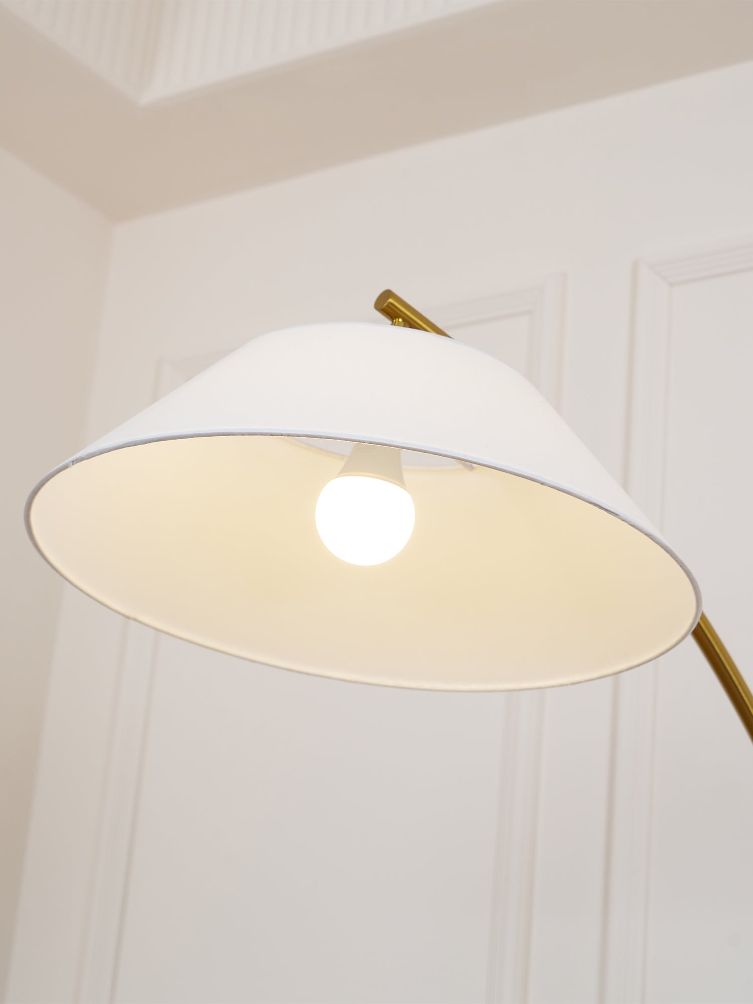Veradin Steel Fabric Floor Lamp-Neutral Decor