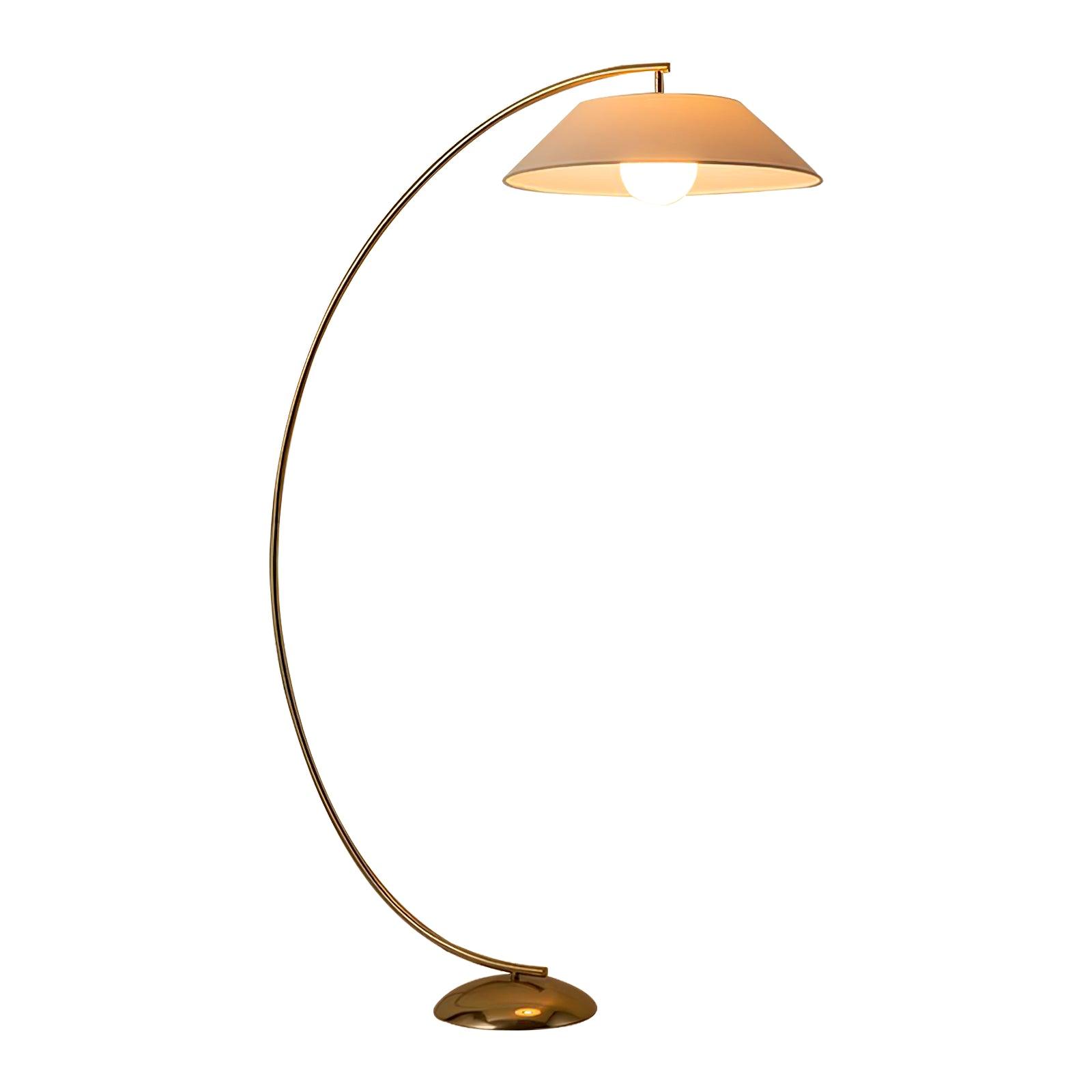Veradin Steel Fabric Floor Lamp-Neutral Decor