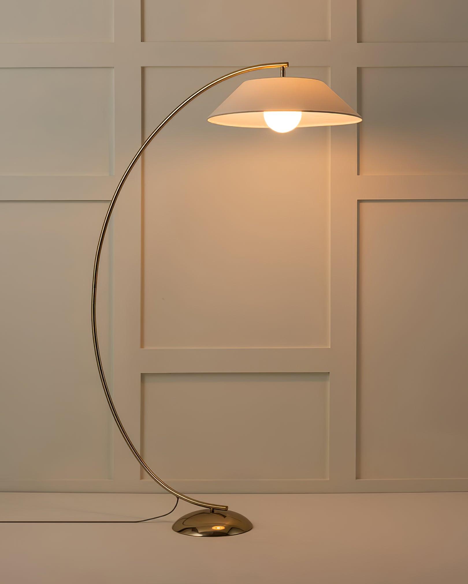 Veradin Steel Fabric Floor Lamp-Neutral Decor