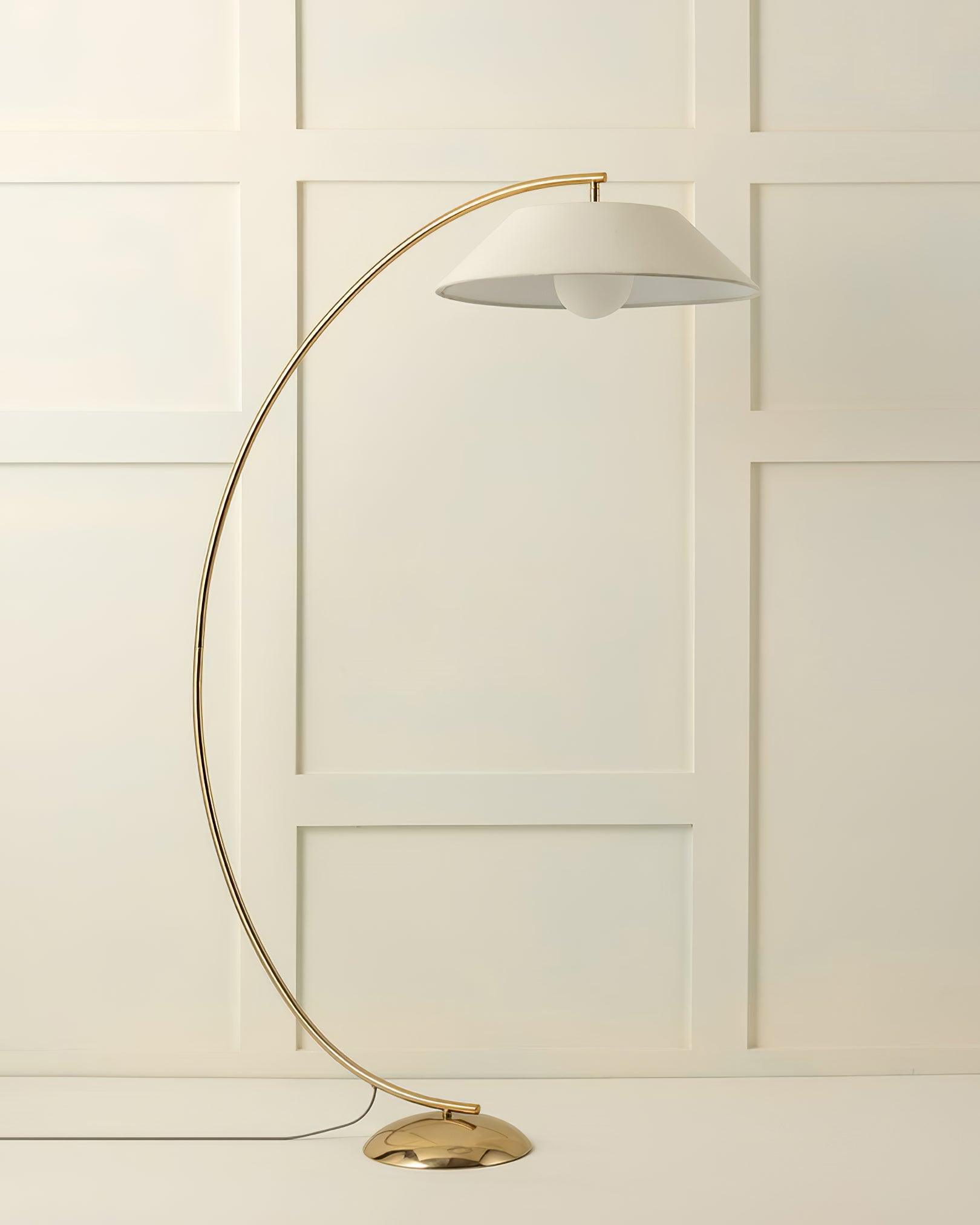 Veradin Steel Fabric Floor Lamp-Neutral Decor